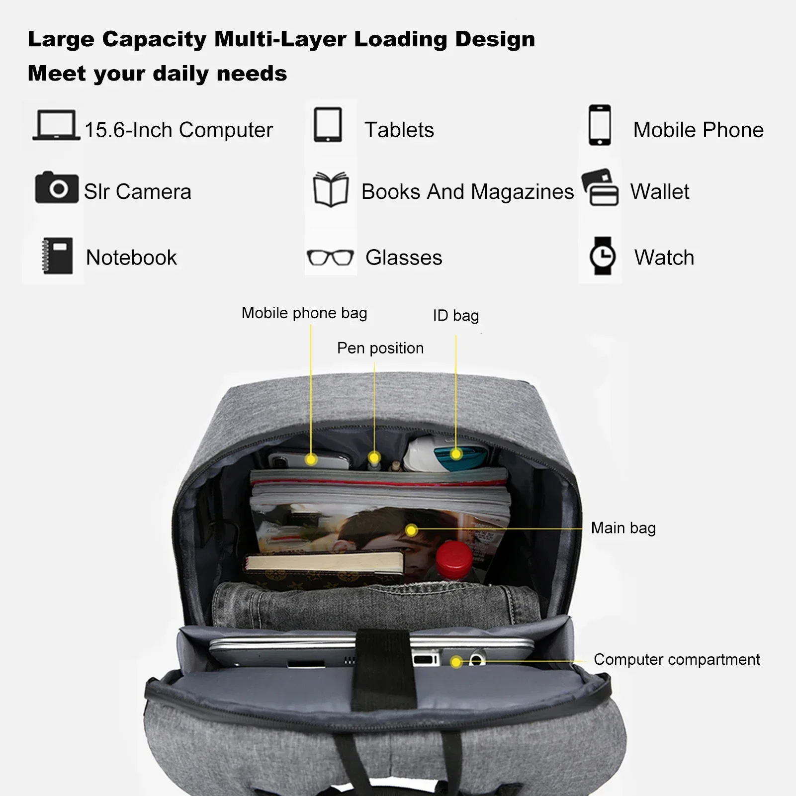 กระเป๋าเป้สะพายหลังแล็ปท็อปสํา - Fashion Backpack Women บทวิจารณ์และราคา
